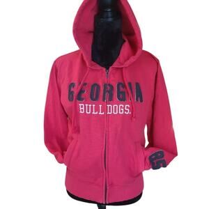 Colosseum Athletics Georgia Bulldogs Red Zip Up Hoodie Size M